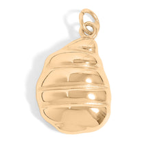 Load image into Gallery viewer, 18K Gold PVD Stainless Steel Shell Charm with Pearl: Stainless