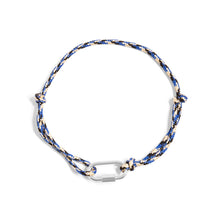 Load image into Gallery viewer, 18K Gold PVD Stainless Steel Navy Rope Carabiner Bracelet: Gold