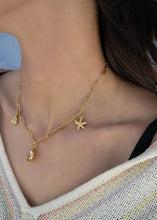 Load image into Gallery viewer, 18K Gold PVD Stainless Steel Shell Charm with Pearl: Stainless