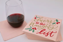 Load image into Gallery viewer, Funny Christmas Napkins | Cheers to the Naughty List - 20ct: Default Title