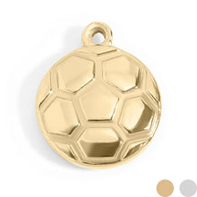 Load image into Gallery viewer, 18K Gold PVD Stainless Steel Soccer Ball Charm: Gold