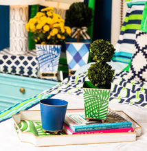 Load image into Gallery viewer, Palm green square cachepot planter