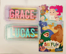 Load image into Gallery viewer, Personalized crayon case/ coloring book set/ kid gift/ arts and crafts kids/ travel activity kids/Easter kids basket filler/art party favor
