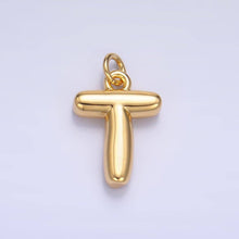 Load image into Gallery viewer, 24K Gold Filled 17mm Initial Letter Chubby Balloon Charm | A1513 - A1525: Letter S

