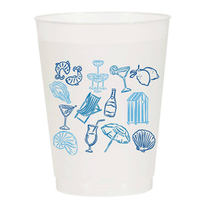Mediterranean Summer Frosted Cups - Summer: Pack of 6