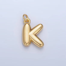 Load image into Gallery viewer, 24K Gold Filled 17mm Initial Letter Chubby Balloon Charm | A1513 - A1525: Letter I
