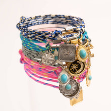 Load image into Gallery viewer, 18K Gold PVD Stainless Steel Navy Rope Carabiner Bracelet: Stainless
