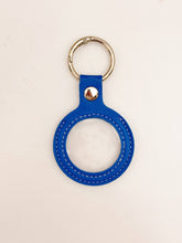 Load image into Gallery viewer, Needlepoint Self Finishing PU Leather Key Fob Bag Tag Interchangeable Finishing Keychain: Black
