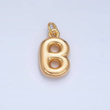 Load image into Gallery viewer, 24K Gold Filled 17mm Initial Letter Chubby Balloon Charm | A1513 - A1525: Letter B
