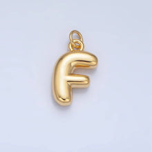 Load image into Gallery viewer, 24K Gold Filled 17mm Initial Letter Chubby Balloon Charm | A1513 - A1525: Letter L
