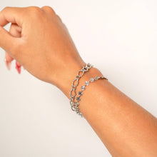 Load image into Gallery viewer, 18K Gold PVD Stainless Steel Sunburst Chain Bracelet: Gold
