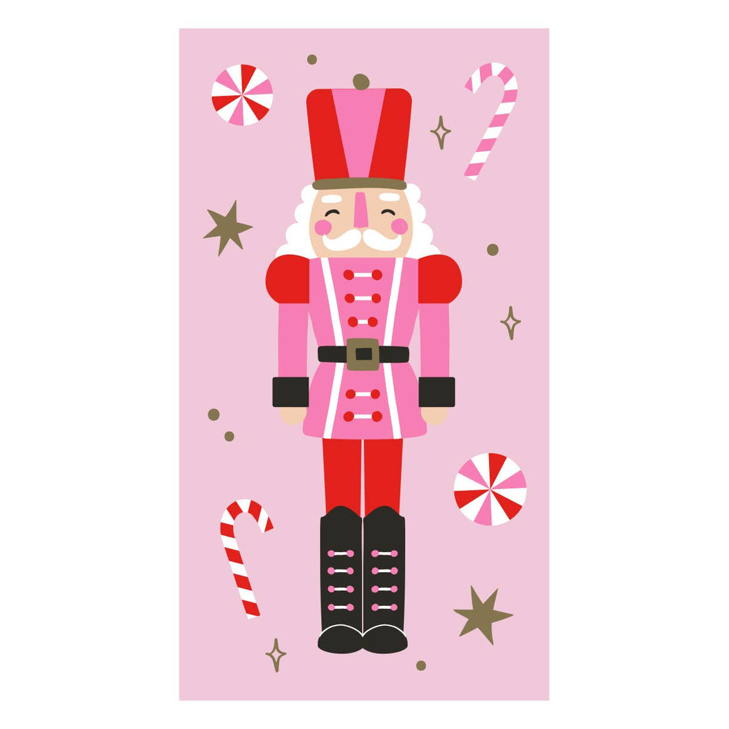 Funny Holiday Paper Guest Towels | Pink Nutcracker - 16ct