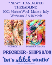 Load image into Gallery viewer, CONFETTI- Hand-Dyed Merino Wool Thread | Made in Italy : CONFETTI / 10 yard skeins
