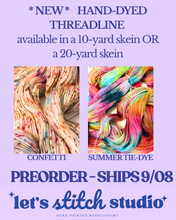 Load image into Gallery viewer, SUMMER TIEDYE - Hand-Dyed Merino Wool Thread | Made in Italy: SUMMER TIE-DYE / 10 yard skeins
