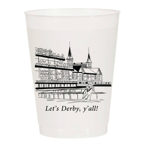 Let's Derby Y'all Racetrack Frosted Cups - Kentucky Derby: Pack of 10