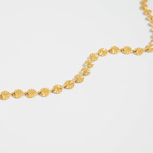 Load image into Gallery viewer, 18K Gold PVD Stainless Steel Sunburst Chain Bracelet: Gold
