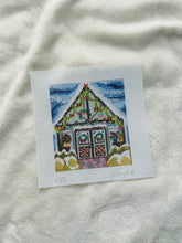 Load image into Gallery viewer, Snowy Greenhouse HandPainted 18 Mesh Needlepoint Canvas
