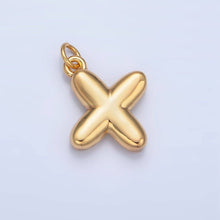 Load image into Gallery viewer, 24K Gold Filled 17mm Initial Letter Chubby Balloon Charm | A1513 - A1525: Letter S
