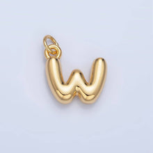 Load image into Gallery viewer, 24K Gold Filled 17mm Initial Letter Chubby Balloon Charm | A1513 - A1525: Letter J
