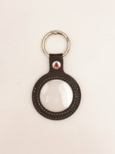 Load image into Gallery viewer, Needlepoint Self Finishing PU Leather Key Fob Bag Tag Interchangeable Finishing Keychain: Black
