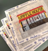 Load image into Gallery viewer, 24 Hour Diner Hand Painted Needlepoint Canvas
