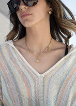 Load image into Gallery viewer, 18K Gold PVD Stainless Steel Shell Charm with Pearl: Stainless
