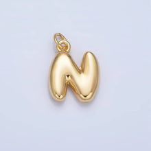 Load image into Gallery viewer, 24K Gold Filled 17mm Initial Letter Chubby Balloon Charm | A1513 - A1525: Letter S
