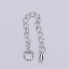Load image into Gallery viewer, 24K Gold Filled Chain Extender Gold / Silver For DIY Jewelry Making Chain Extender  L-125~L-128: Gold-1pc
