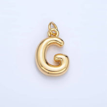 Load image into Gallery viewer, 24K Gold Filled 17mm Initial Letter Chubby Balloon Charm | A1513 - A1525: Letter S
