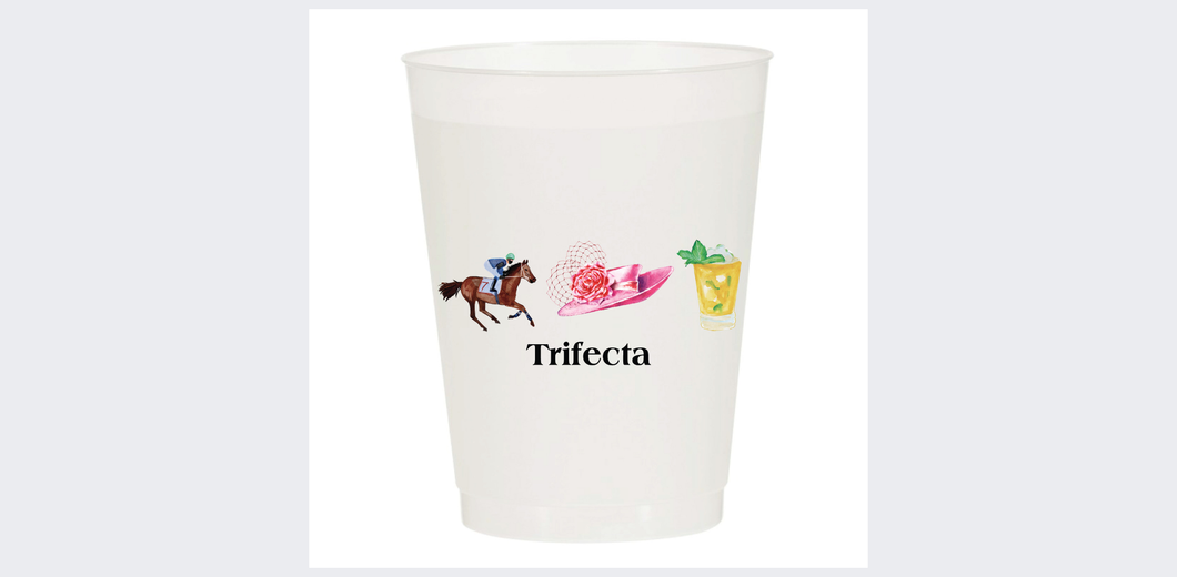 Trifecta Kentucky Derby Frosted Cups - Derby: Pack of 6