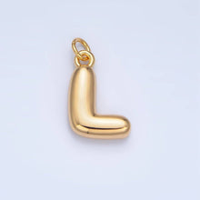 Load image into Gallery viewer, 24K Gold Filled 17mm Initial Letter Chubby Balloon Charm | A1513 - A1525: Letter B
