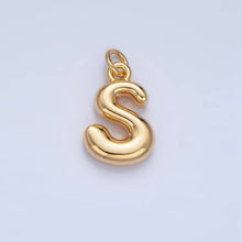 Load image into Gallery viewer, 24K Gold Filled 17mm Initial Letter Chubby Balloon Charm | A1513 - A1525: Letter L
