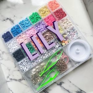 personalized clay bead kit